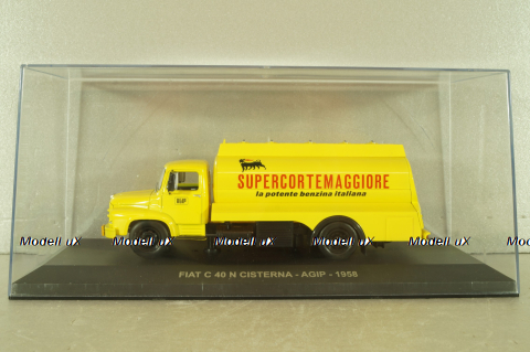 Fiat C 40 N fuel tanker AGIP 1958, yelliw, Altaya 1:43