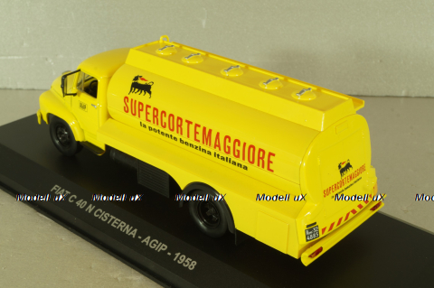 Fiat C 40 N fuel tanker AGIP 1958, yelliw, Altaya 1:43