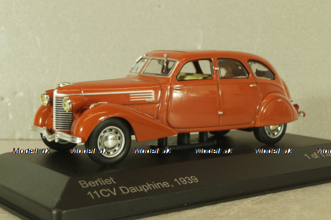 Berliet 11CV Dauphine 1939, orange, WB100, WhiteBox 1:43