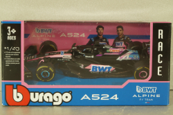 BWT Alpine A524 F1 team E.Ocon, Formula 1, BU38219-O, Burago 1:43