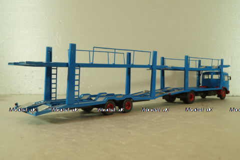 MAN Autotransporter with trailer 1970, blue, TTRX034, IXO 1:43 