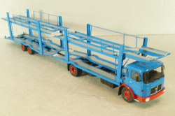 MAN Autotransporter with trailer 1970, blue, TTRX034, IXO 1:43 