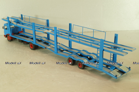 MAN Autotransporter with trailer 1970, blue, TTRX034, IXO 1:43 