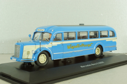 Mercedes-Benz O 6600 bus with figuren driver 1951, blue, 450274800, Schuco 1:43