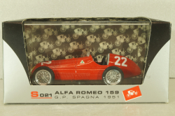 Alfa Romeo 159  #22 Spain G.P 1951, Juan Manuel Fangio, Formula 1, red,  S021, Brumm 1:43