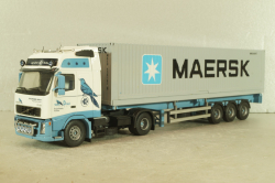Volvo FH 12 with semi-trailer "Maersk" white/blue/grey, Tekno 1:50