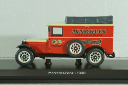 Mercedes-Benz L 1000 truck "Marklin" 1930, red/beige, 450292800, Schuco 1:43