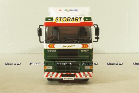 Daf 95XF truck with semi-trailer "Stobart" 1997, green/white, Corgi 1:50