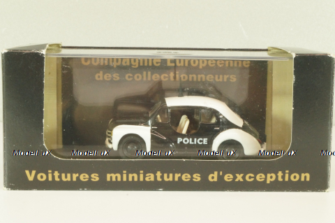 Renault 4 CV Police 1950, white/black, V3166, Eligor 1:43