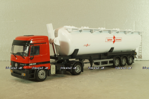 Mercedes-Benz Actros (MP1) 1840 witth semi-trailer "Spitzer Eurovrac" 1996, red/white, Joal 1:50 