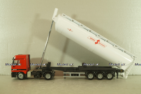 Mercedes-Benz Actros (MP1) 1840 witth semi-trailer "Spitzer Eurovrac" 1996, red/white, Joal 1:50 