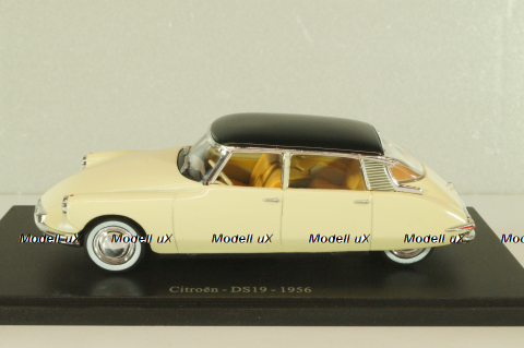 Citroen DS19 1956, ivory/black, Hachette 1:43