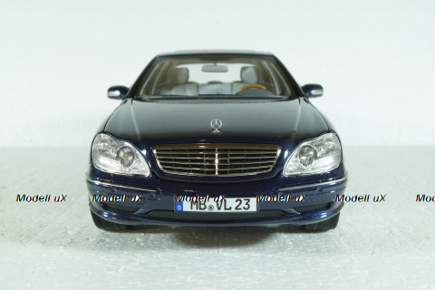 Mercedes S55 AMG (W220) 2000, Blue Metallic, 183817, Norev 1:18