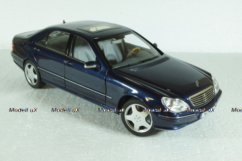 Mercedes S55 AMG (W220) 2000, Blue Metallic, 183817, Norev 1:18
