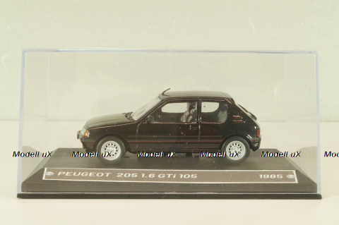 Peugeot 205 1.6 GTI 1985, black, Altaya 1:43 Уценка!