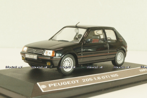 Peugeot 205 1.6 GTI 1985, black, Altaya 1:43 Уценка!