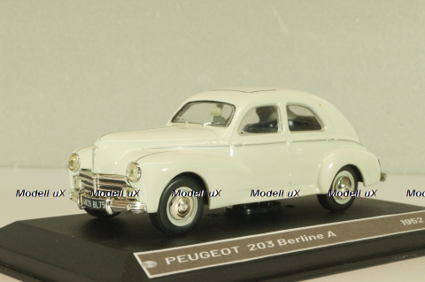 Peugeot 203 Berline A, white, Altaya 1:43