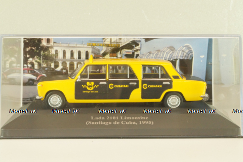Ваз-2101Жигули Limousine Taxi Santiago de Cuba 1995, yellow/black, Altaya 1:43