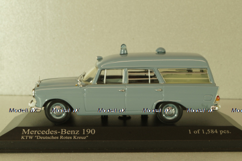 Mercedes-Benz 190 (W121) Ambulance 1961, grey, 400037270, Minichamps 1:43