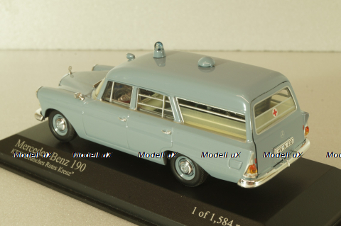 Mercedes-Benz 190 (W121) Ambulance 1961, grey, 400037270, Minichamps 1:43