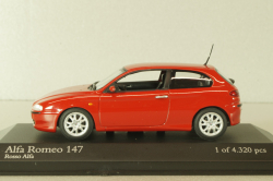 Alfa Romeo 147 2001, red, 430120000, Minichamps 1:43