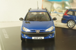 Peugeot 206 SW 2001, blue, Norev 1:43 