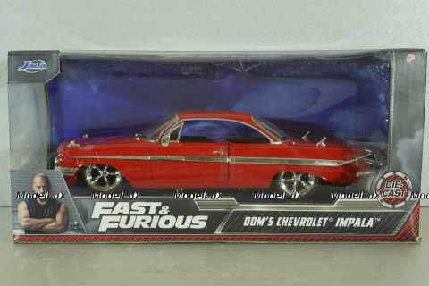 Chevrolet Impala, Fast & Furious, red, 98426, Jada 1:24