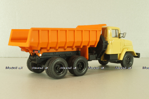 Краз-6510 самосвал 1992, бежевый/оранжевый, Н775, Наш Автопром 1:43