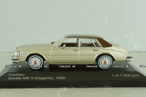Cadillac Seville MK II Elegante 1980, silver/brown, WB205, WhiteBox 1:43
