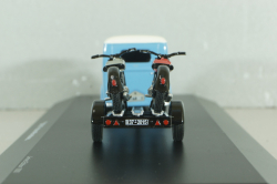 DKW Schnellaster Typ 30  with trailer and 2 motorrad 1955, blue, 450745600, Schuco 1:43
