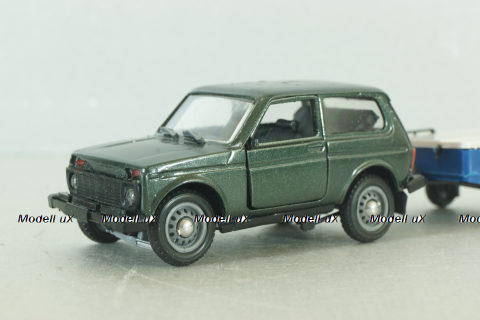 Ваз-21213 Нива с прицепом скиф,  Агат 1:43 Уценка!