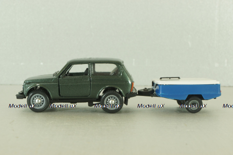 Ваз-21213 Нива с прицепом скиф,  Агат 1:43 Уценка!