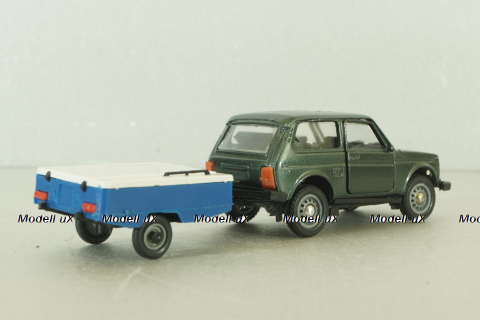 Ваз-21213 Нива с прицепом скиф,  Агат 1:43 Уценка!
