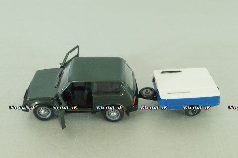 Ваз-21213 Нива с прицепом скиф,  Агат 1:43 Уценка!