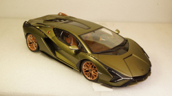 Lamborghini Sian FKP 37 matt olivee, 11046, Burago 1:18