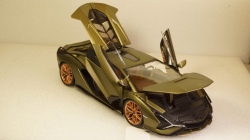 Lamborghini Sian FKP 37 matt olivee, 11046, Burago 1:18