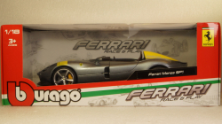 Ferrari Monza SP1 2019 metallic gray/decor, 16013GR, Burago 1:18