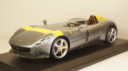 Ferrari Monza SP1 2019 metallic gray/decor, 16013GR, Burago 1:18