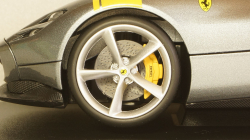 Ferrari Monza SP1 2019 metallic gray/decor, 16013GR, Burago 1:18