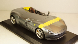 Ferrari Monza SP1 2019 metallic gray/decor, 16013GR, Burago 1:18