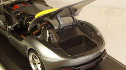 Ferrari Monza SP1 2019 metallic gray/decor, 16013GR, Burago 1:18