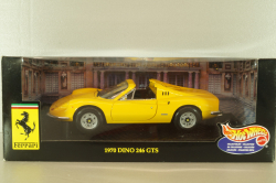 Ferrari Dino 246 GTS 1970, yellow, 23920Y, Hot Weels 1:18