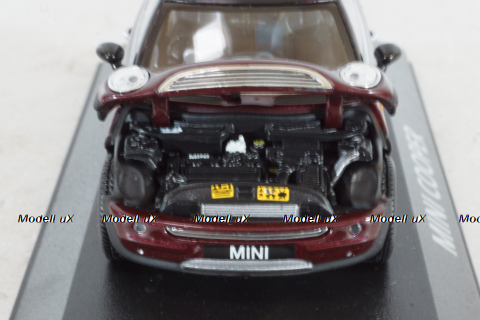 Mini Cooper (R50) 2000, dark red/black, Minichamps 1:43