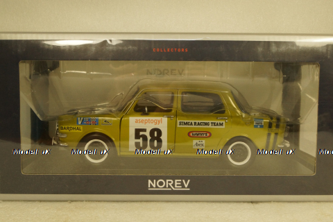 Simca 1000 Rallye 2 SRT 1973 №58, Green Livraison Domicile, 185699-2, Norev 1:18