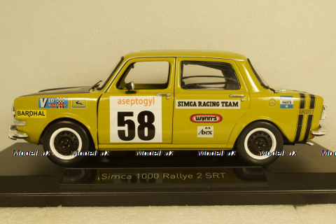 Simca 1000 Rallye 2 SRT 1973 №58, Green Livraison Domicile, 185699-2, Norev 1:18