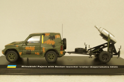 Mitsubishi Pajero c прицепом РСЗО, Тероборона г. Запорожье 2022, TruckTyr 1:43