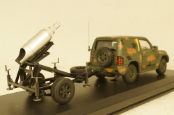 Mitsubishi Pajero c прицепом РСЗО, Тероборона г. Запорожье 2022, TruckTyr 1:43