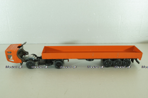 Mercedes 1632/1932 tractor with semi-trailer, orange, 186,NZG 1:50