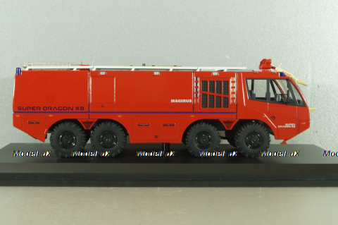 Iveco Super Dragon X8 Airport fire truck 2007, red, 07135, Schuco 1:43