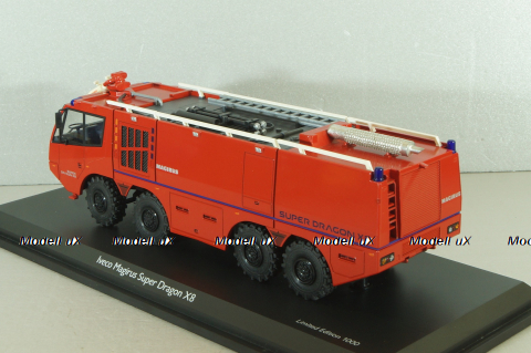 Iveco Super Dragon X8 Airport fire truck 2007, red, 07135, Schuco 1:43